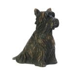 Urna mascota figura Yorkshire Terrier en bronce