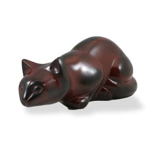 Urna mascota figura gato en latón Kira