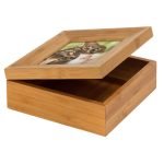 Urna mascota caja de madera maciza con foto