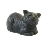 Urna mascota figura gato en bronce